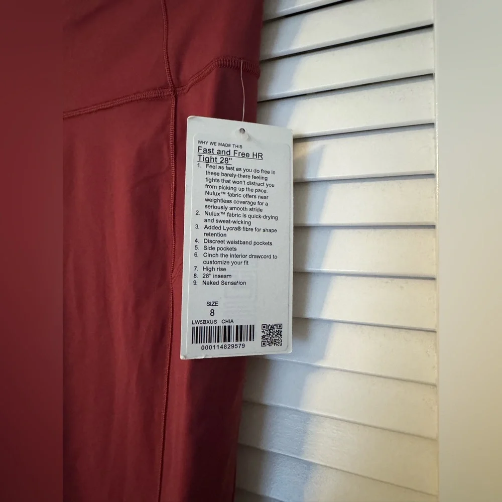 Lululemon Fast and Free HR Tight 28